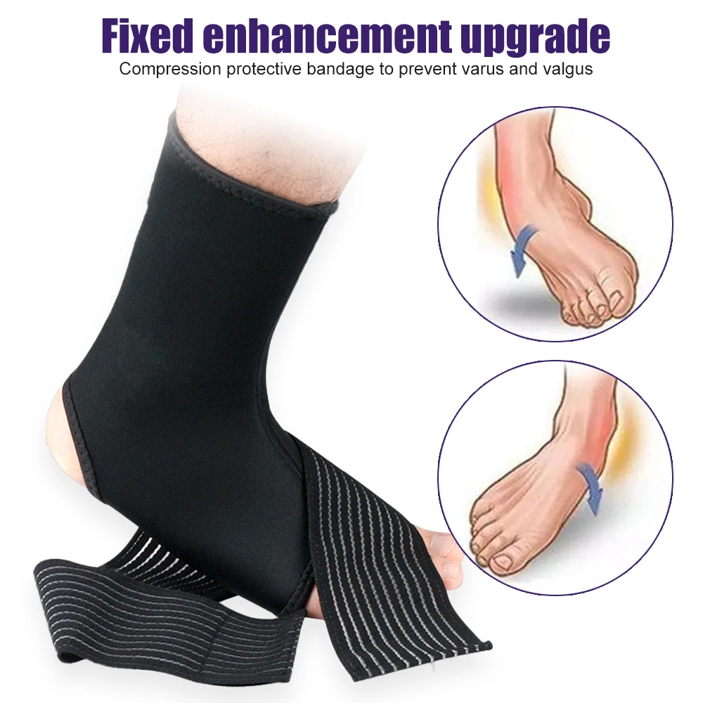 EYotto 2 Paia Calze A Compressione Caviglia 20-30mmHg – Supporto Per Fascite Plantare, Distorsioni, Gonfiore, Tendine D'Achille, Uomo/Donna - 2