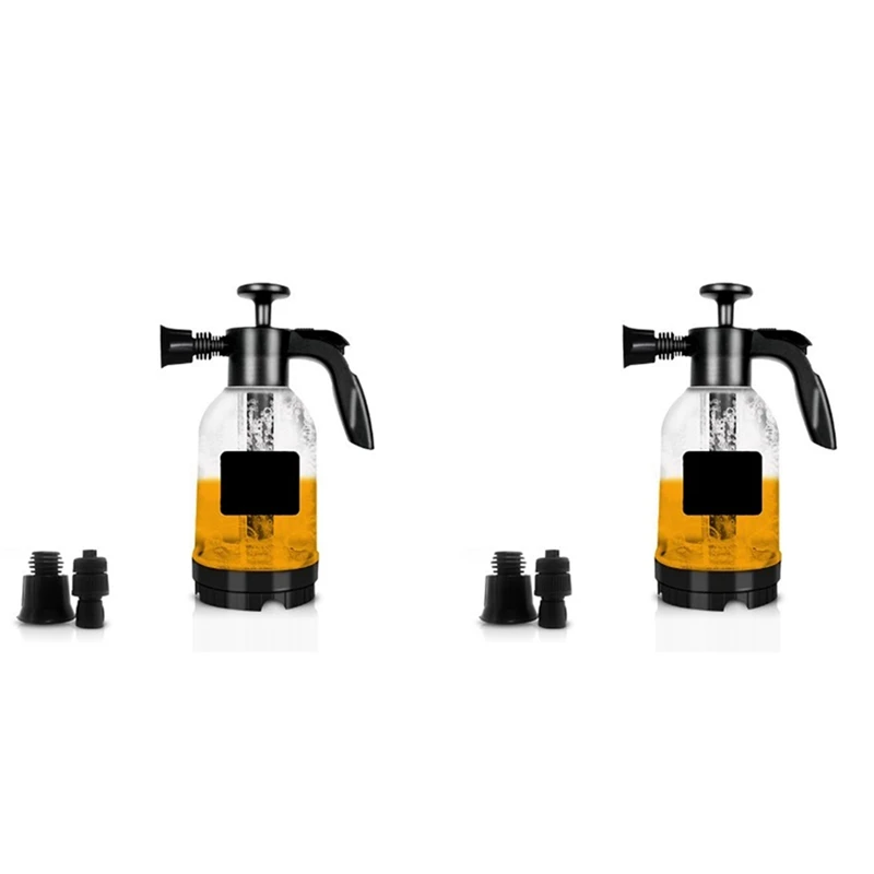 

2X Hand Pump Foam Sprayer Hand Pressurized Foam Sprayer 2 Litre Pressure Foam Cannon Snow Foam Nozzle Carwash