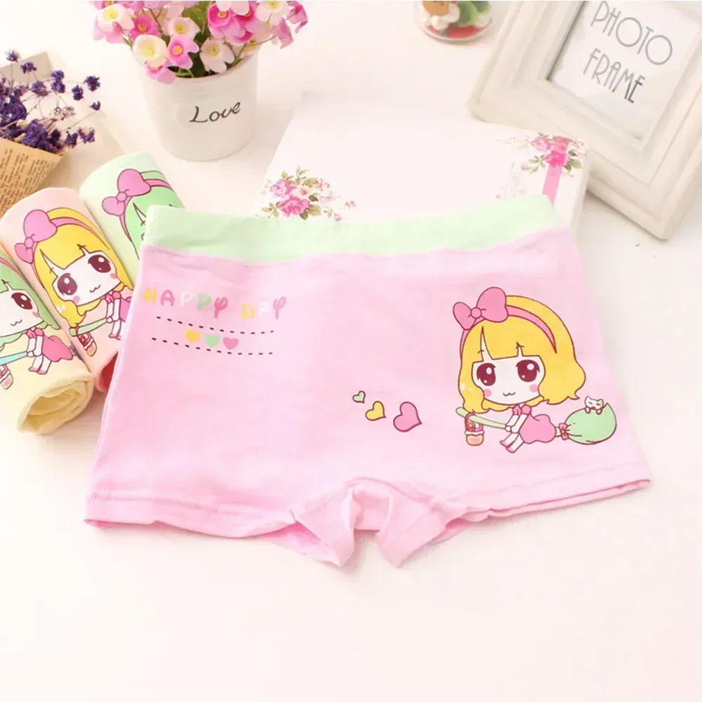 Girls' All Cotton Flat Angle Underwear Little Girls' Shorts Cartoon Fine Woven Cotton Class A Baby 1-3 Years Old girls underwear,children underwear