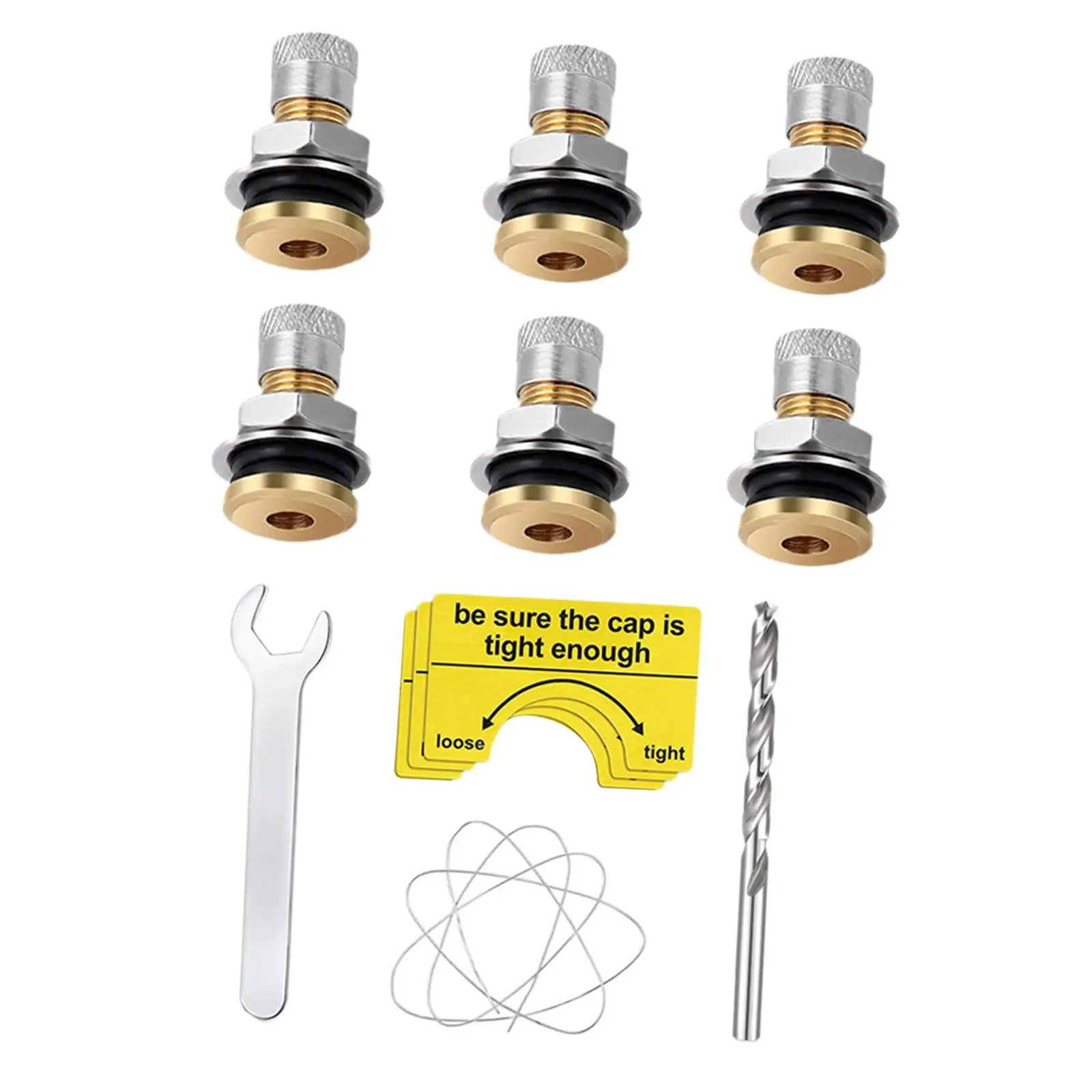 6 Pieces Fuel Gas Tank Vent Caps Replacement Gas Can Vent Valve Water Can