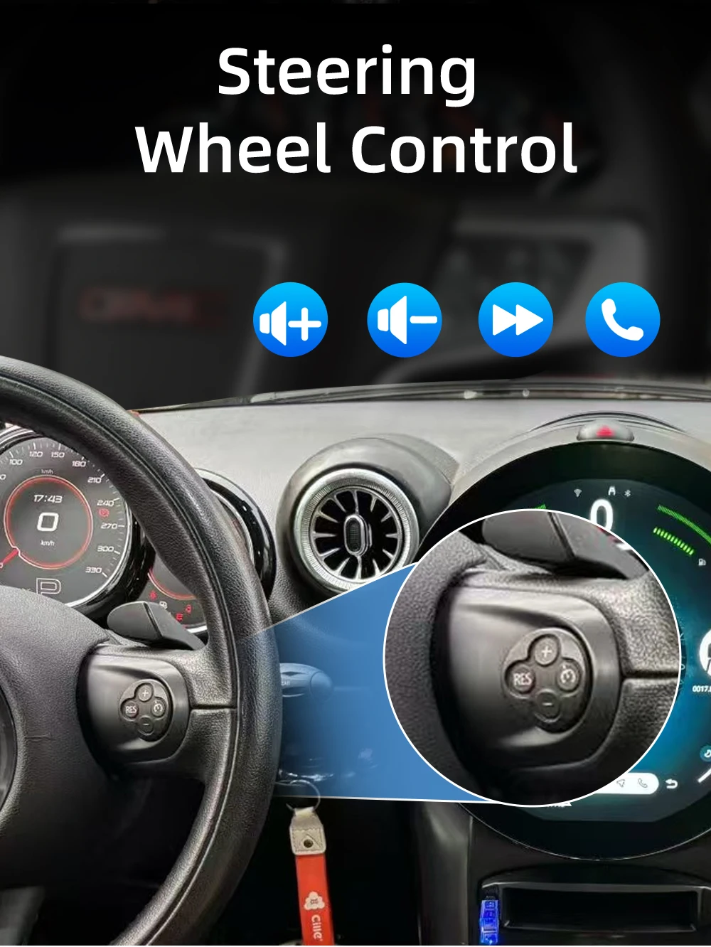 Android Car Radio for BMW MINI R56 R60 2007-2016 Multimedia Player Supports CarP