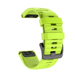 Enhanced Silicone QuickFit Strap, 22 - 26MM - Premium Watch Band Replacement - 20mm Fenix 5S 6S 7S (Green)