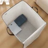 Houndstooth Fabric Storage Bins with Handles Large Capacity Organizer for Clothes Blankets Storage Bins for Home Organization 2