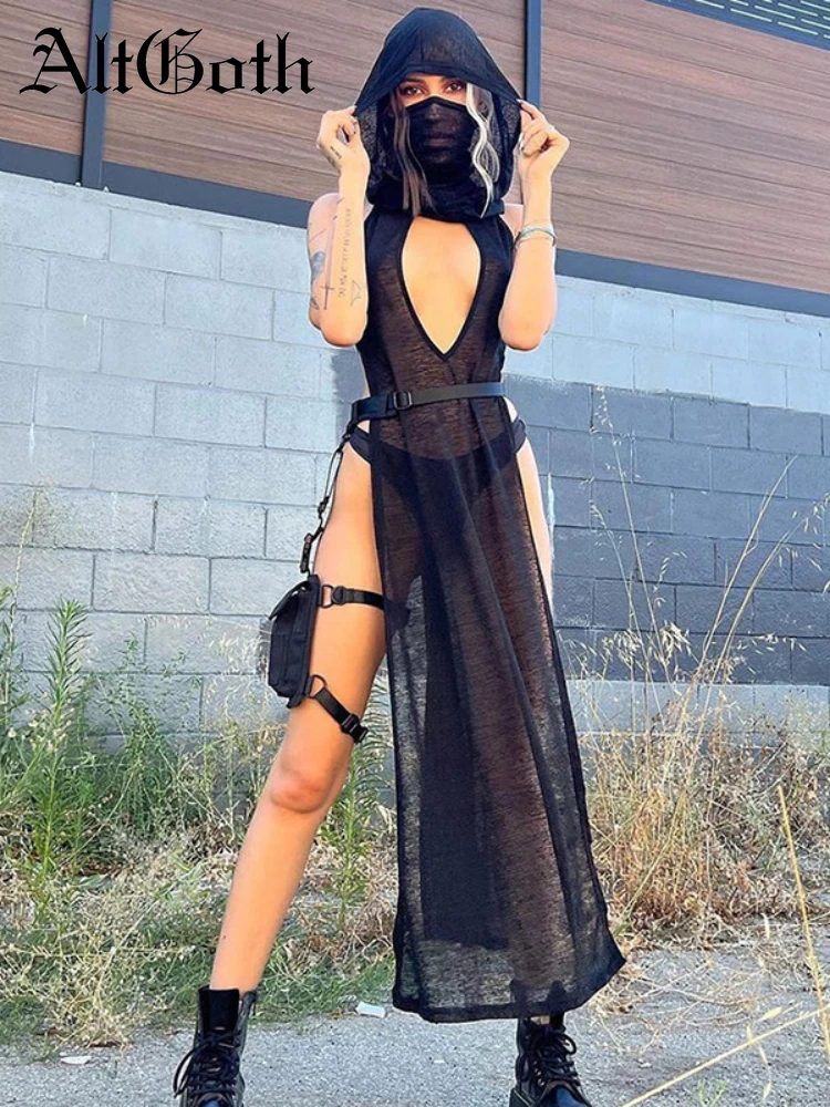 AltGoth Coquette-vestido gótico oscuro para mujer, vestido Sexy