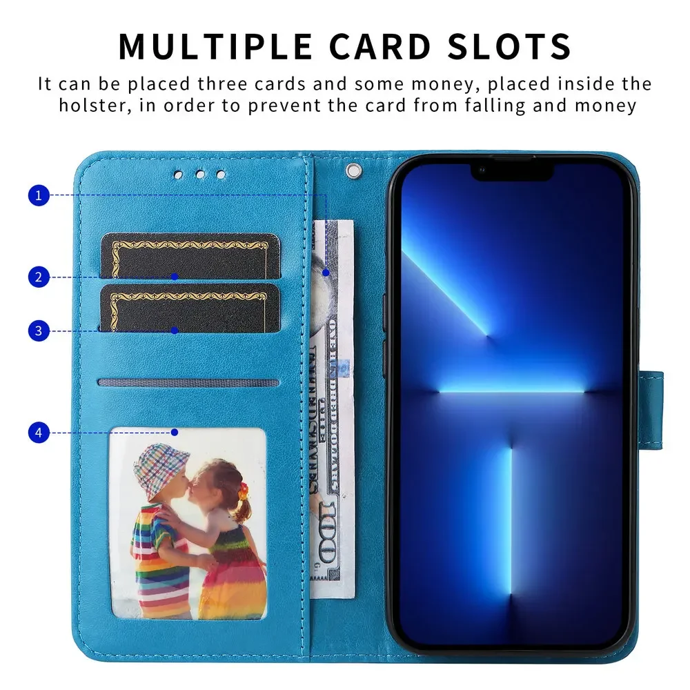 Realme GT 6 Neo 6 SE GT2 6T 5G Flip Case Floral Wallet Card Luxury Book Shell for OPPO Realme GT 6T Cover Neo2 3 T GT 2 5 Neo6 3