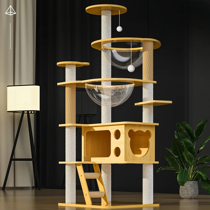 

Wooden Cat Towers for Big Cats, Scratching Tree, Climbing Post, Scratching Post, Cats Tower, Pet Products