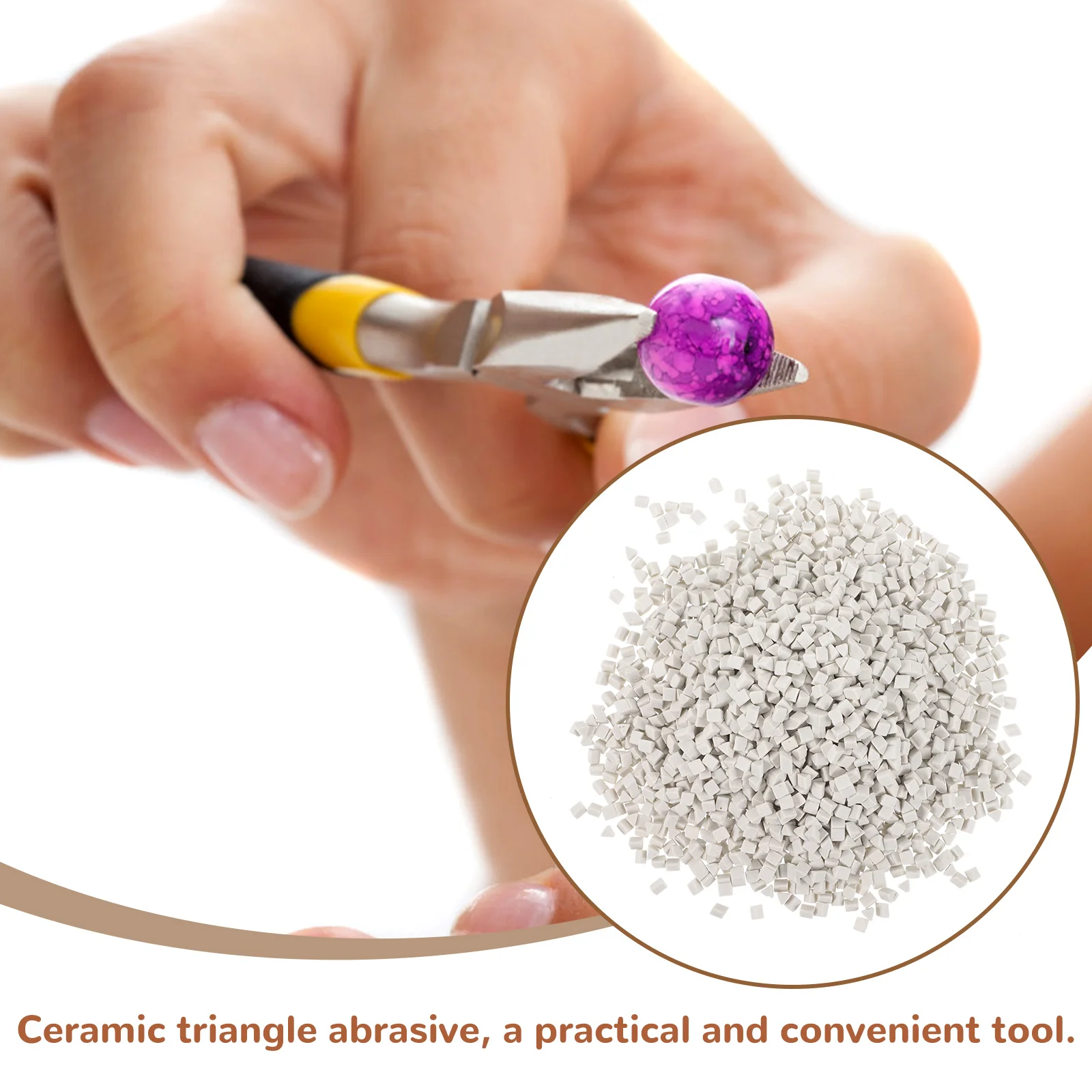 Media for Rock Tumbling Triangle Jewelry Polishing Abrasive Mosaic Tiles Crafts