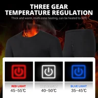 Winter Thermal Jacket Heated Vest Men Heated Underwear Thermal Men's Ski Suit USB Electric Heating Clothing Fleece Long Johns 4