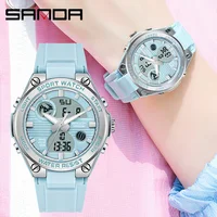 SANDA Brand G Style LED Digital Watch Women Sport Chronograph Lady Quartz Wristwatch 50m Waterproof Female Girl Electronic Clock 1