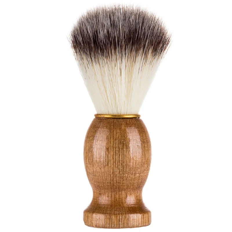 K025 Men Shaving Beard Brush Salon Men Facial Beard Cleaning Appliance Shave Tool Razor Brush With Wood Handle For Men