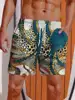 2024 Summer 3D Printed Ukiyo-E Fierce Dragon Printing Shorts Men's Board Shorts Swim Trunks Drawstring Breathable Short 5