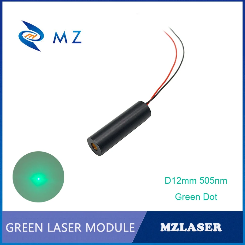 

Hot Selling Compact Laser Diode Module D12mm 505nm 5mw 10mw 20mw 30mw 3V 5V 12V 24V Green Dot Laser Industrial Grade