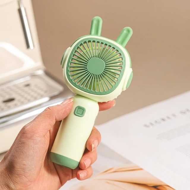 Handheld, can be used as a stand, USB rechargeable, with three levels of high wind power, mini portable, and silent fan 2