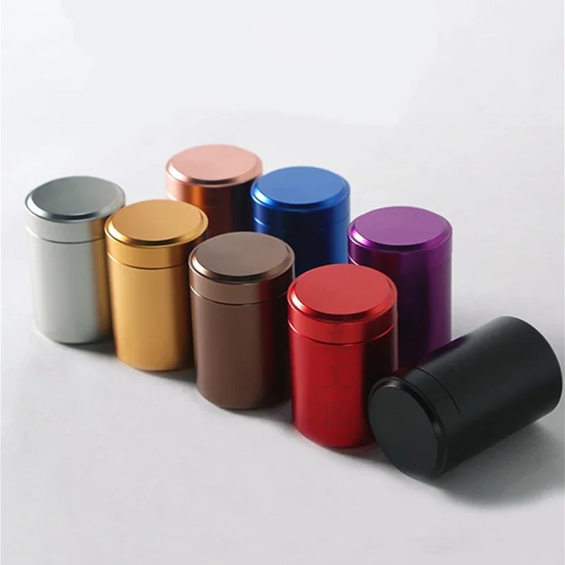 70ml Aluminum Storage Jar Portable Airtight Smell Proof Container Bottle Multipurpose Storage Container for Spices Coffee Tea
