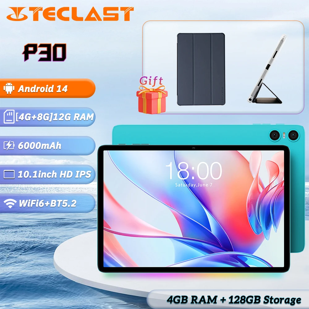 Teclast P30 Android 14 Tablet 10.1 inch IPS A523 Octa-core Max