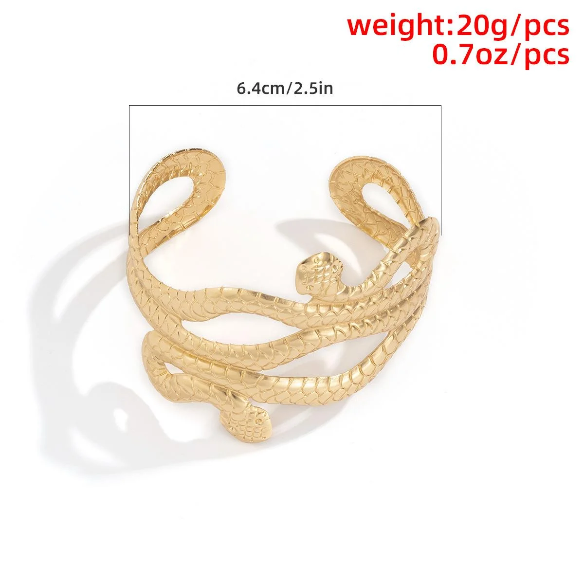 Bracelet réglable en métal de petite taille et minimaliste, en forme de serpent avec ouverture punk personnalisée pour femme_voghion.com