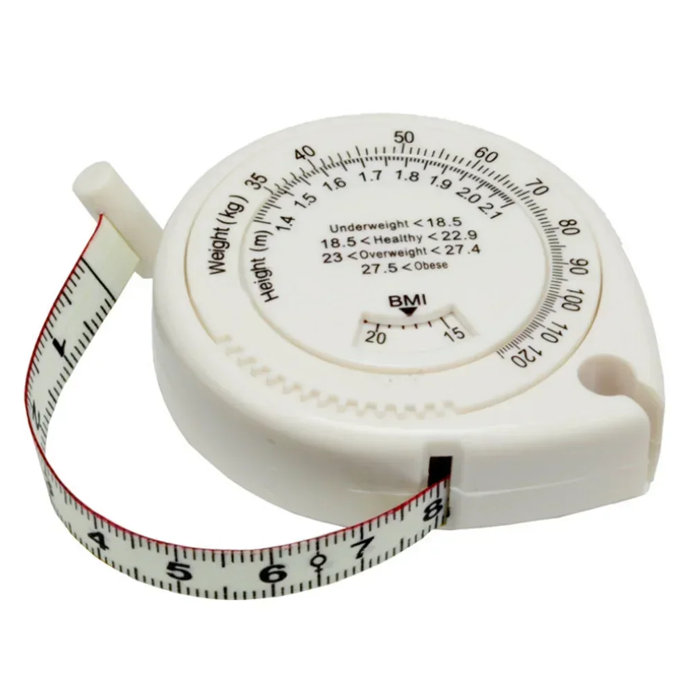 Tape Measure Measuring Ruler 1.5m BMI Body Fat Tester Retractable Waist Measuring