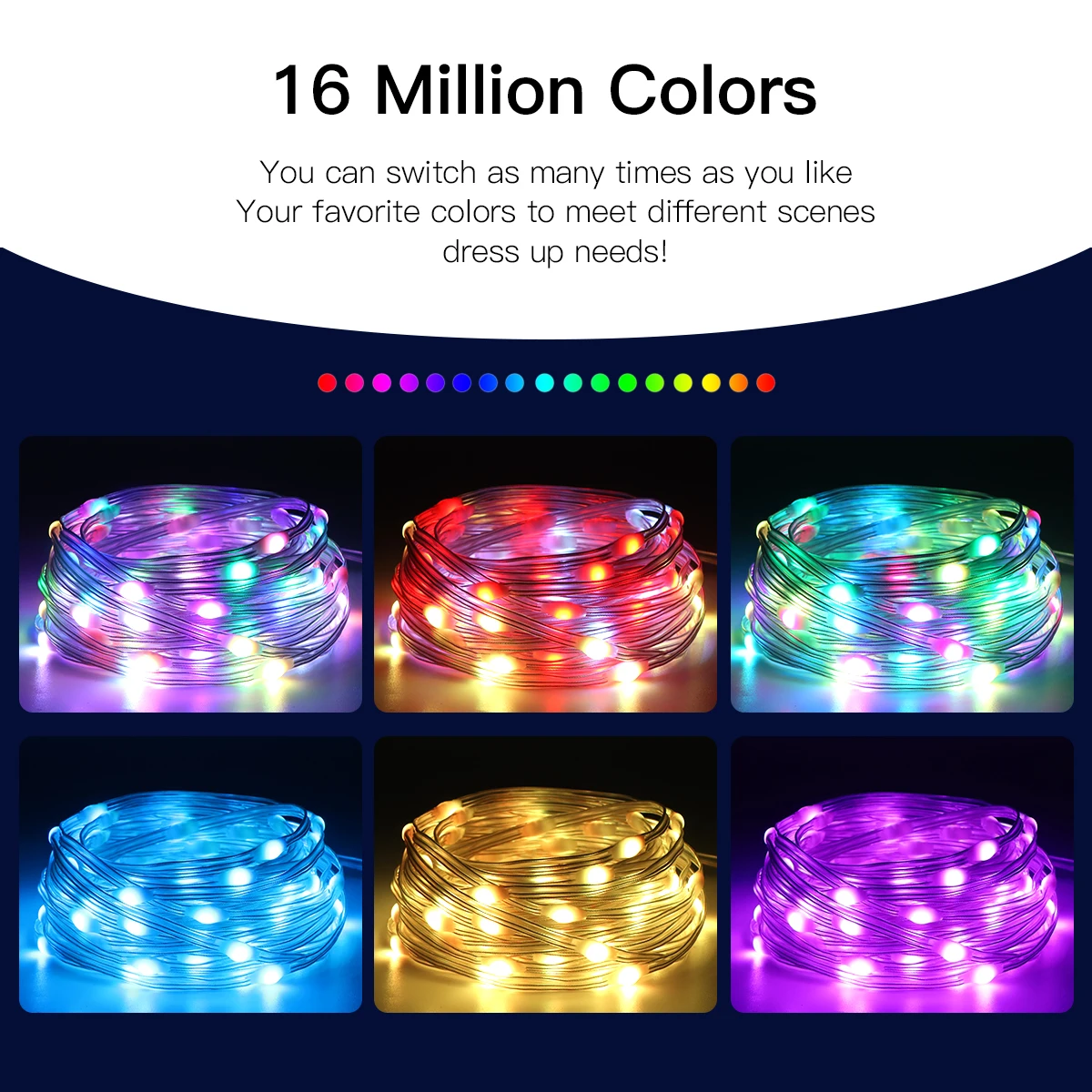  LED Ʈ  , WS2812B 帲÷ RGBIC DIY Ƽ ũ Ʈ , LED Ŀư  , 5m, 10m, 20m