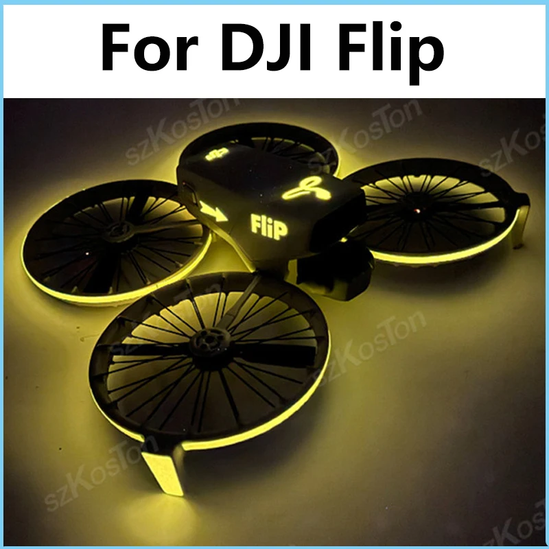 Colorful Luminous Stickers For DJI Flip Waterproof Night Flight Warning Luminous Change Stickers For DJI flip Drone Accessories