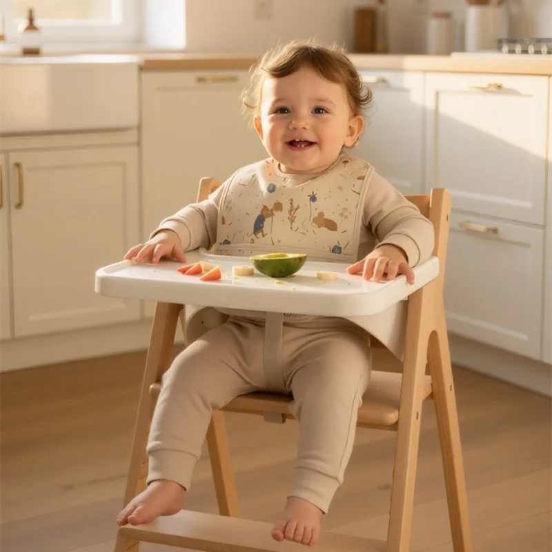 New European Baby Bibs Waterproof PU Feeding Cartoon Print Infant Baby Burp Cloths Sleeveless Drool Pocket Vests for Toddler