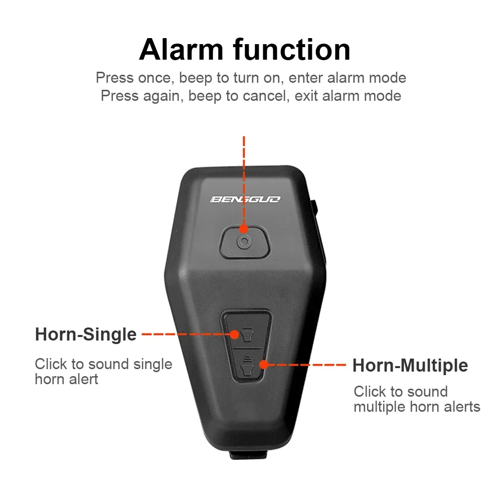 Motorcycle Electric Horn USB Rechargeable Bike Warning Safety Bell Waterproof Electronic Bicycle Horn Bike Accessories