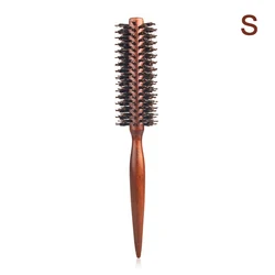 Anti - Static Wood Boar Bristle Round Styling Brush (S)