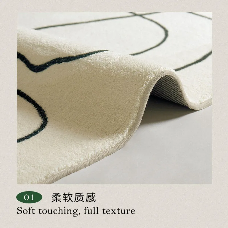 Nordic Style Living Room Decoration Carpet Home Large Area Rugs for Bedroom Fluffy Soft Cloakroom Rug Thickened Anti-skid Mat 5
