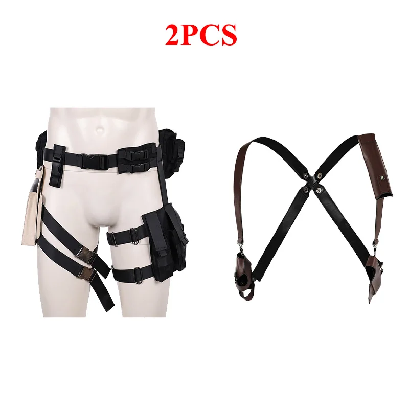 Men's Leon Kennedy Cosplay Belt Harness - Leather Cross Strap Chest Harness For Punk Costume