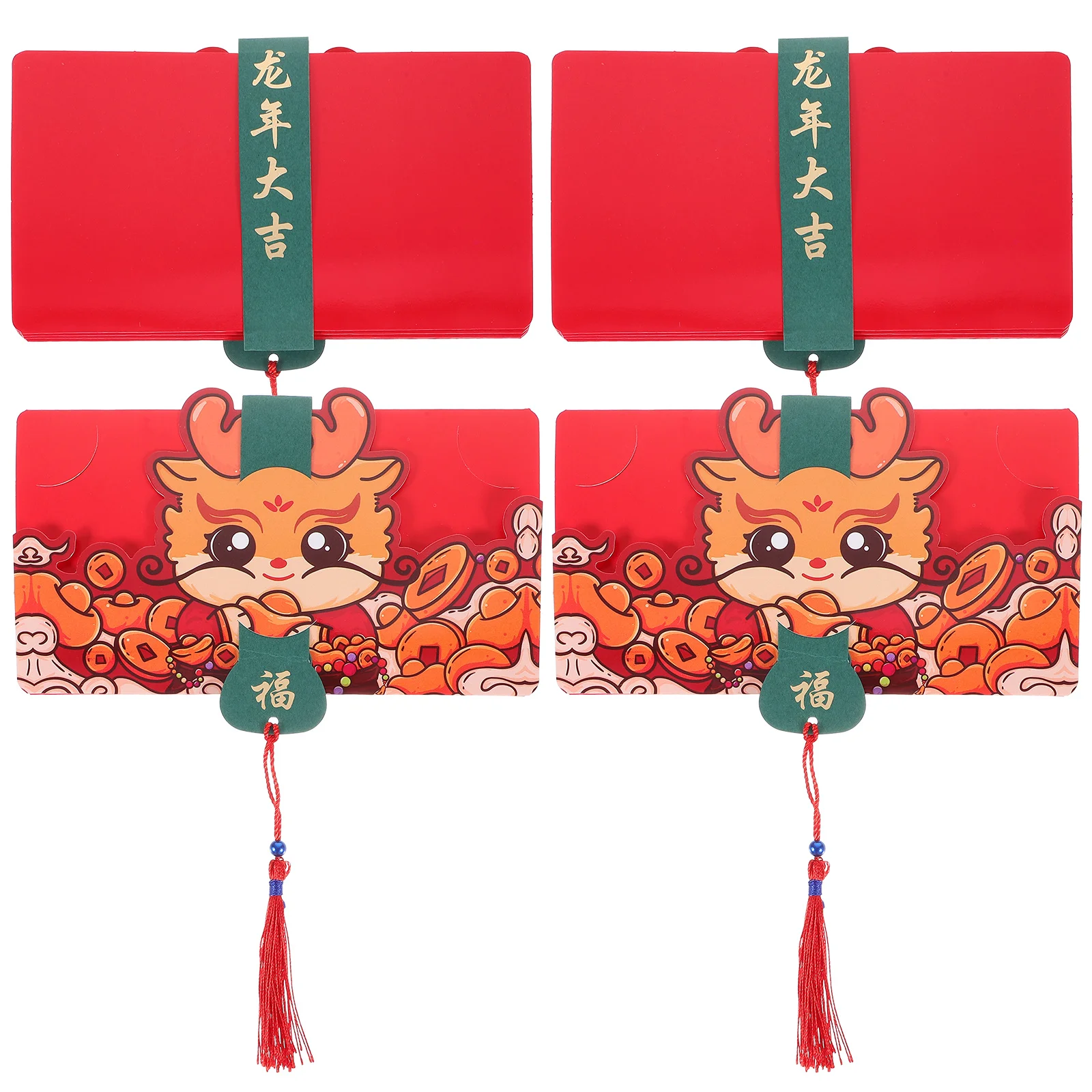 4 Pcs New Year Red Envelope Envelopes Chinese Christmas Lunar Gifts Money Packet
