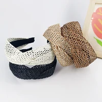 1/4 PCS Wide Brimmed Hair Hoops Braids Pattern Head Hoop Simple Style Hair Band Nonslip Knotted Hair Accessories For Women