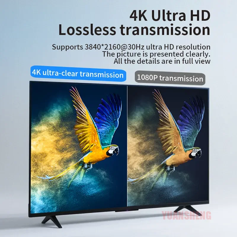 60M 4K 30HZ HDMI 호환 KVM 확장기(RJ45 CAT5e CAT6 이더넷 네트워크 케이블 오디오 비디오 송신기 및 수신기)