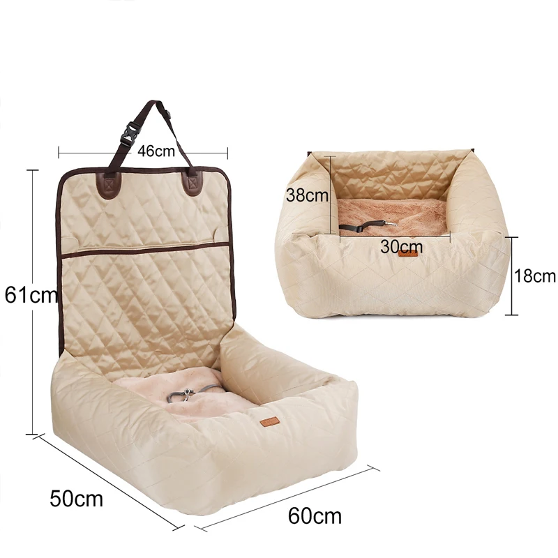Car Seat Cover Dog Seat Cover Dog Car Seat Dog Car Seat Booster Waterproof Durable Car Seat Bed for Small Medium Dogs Front/Back Luxury Pet Travel Protector