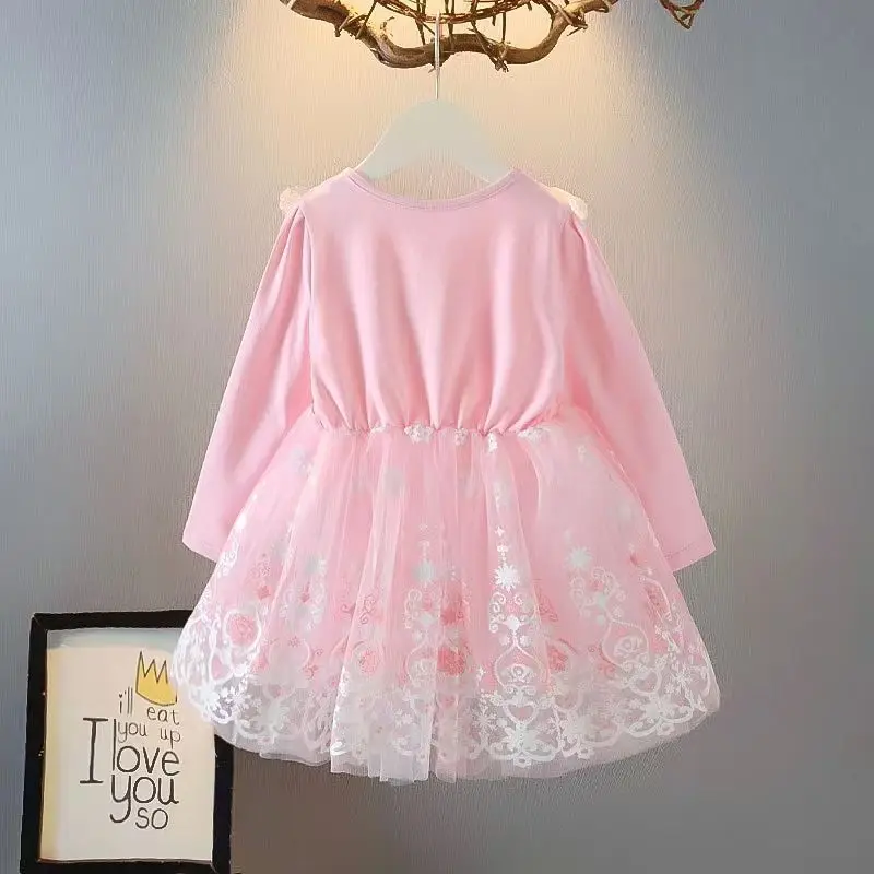 Girls Cartoon Princess Dress Summer Frozen Fashion Children's Cosplay Elsa Princess Baby Girl Toddler Cute Party Dresses 2-9Yrs