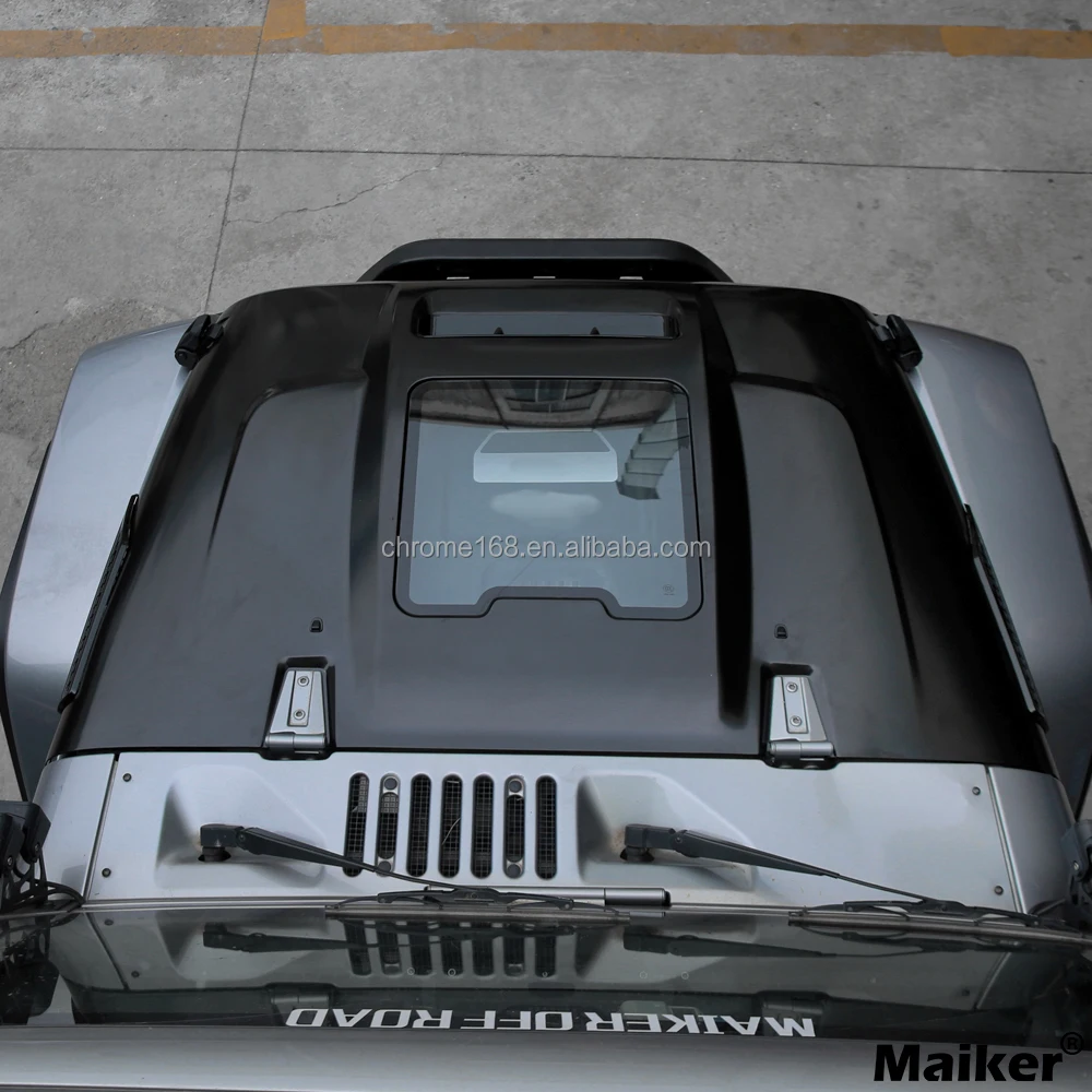 

Maiker Space Capsule Engine Hood Cover for Jeep Wrangler JK JL JT Engine Bonnet Cover Offroad Hood For Gladiator