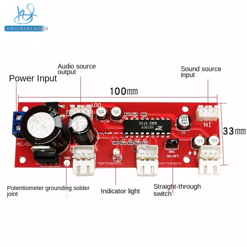 BBE Tone Board Front Stage Board XR1075 Chip Exciter High and Low Bass Adjustment DC Dual Use tone board exciter