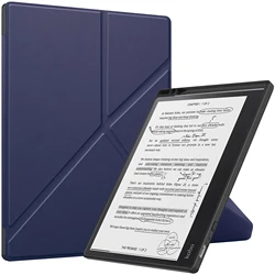 Premium PU Leather Kobo Elipsa 2E Cover with Pencil Holder - 10.3 - Inch E - Reader Case with Sleep/Wake Feature & Stand (Dark Blue)