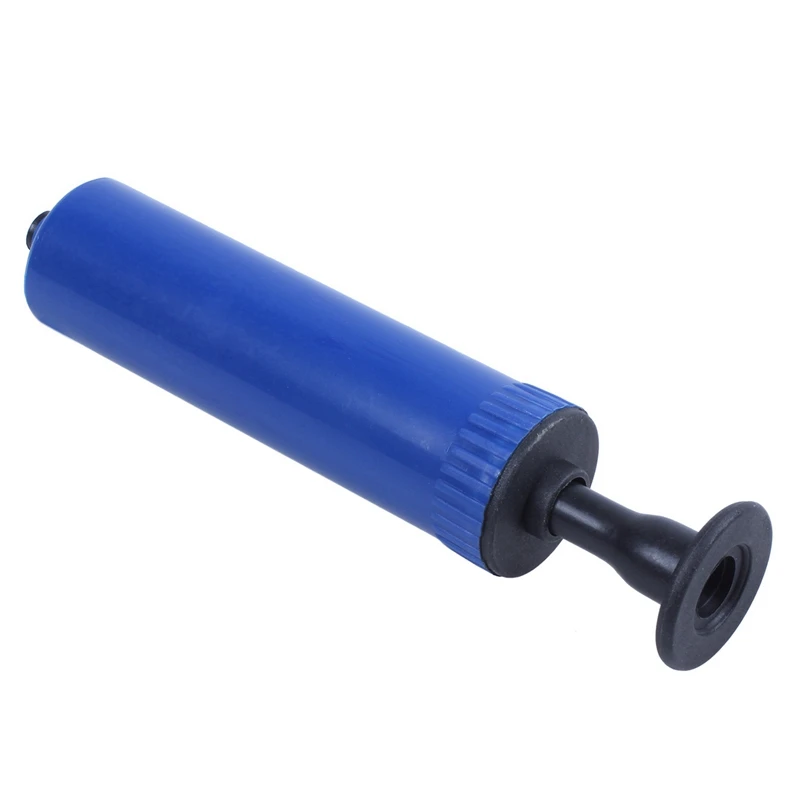 6X Football Soccer Inflatable Ball Hand Air Pump With Needle Blue