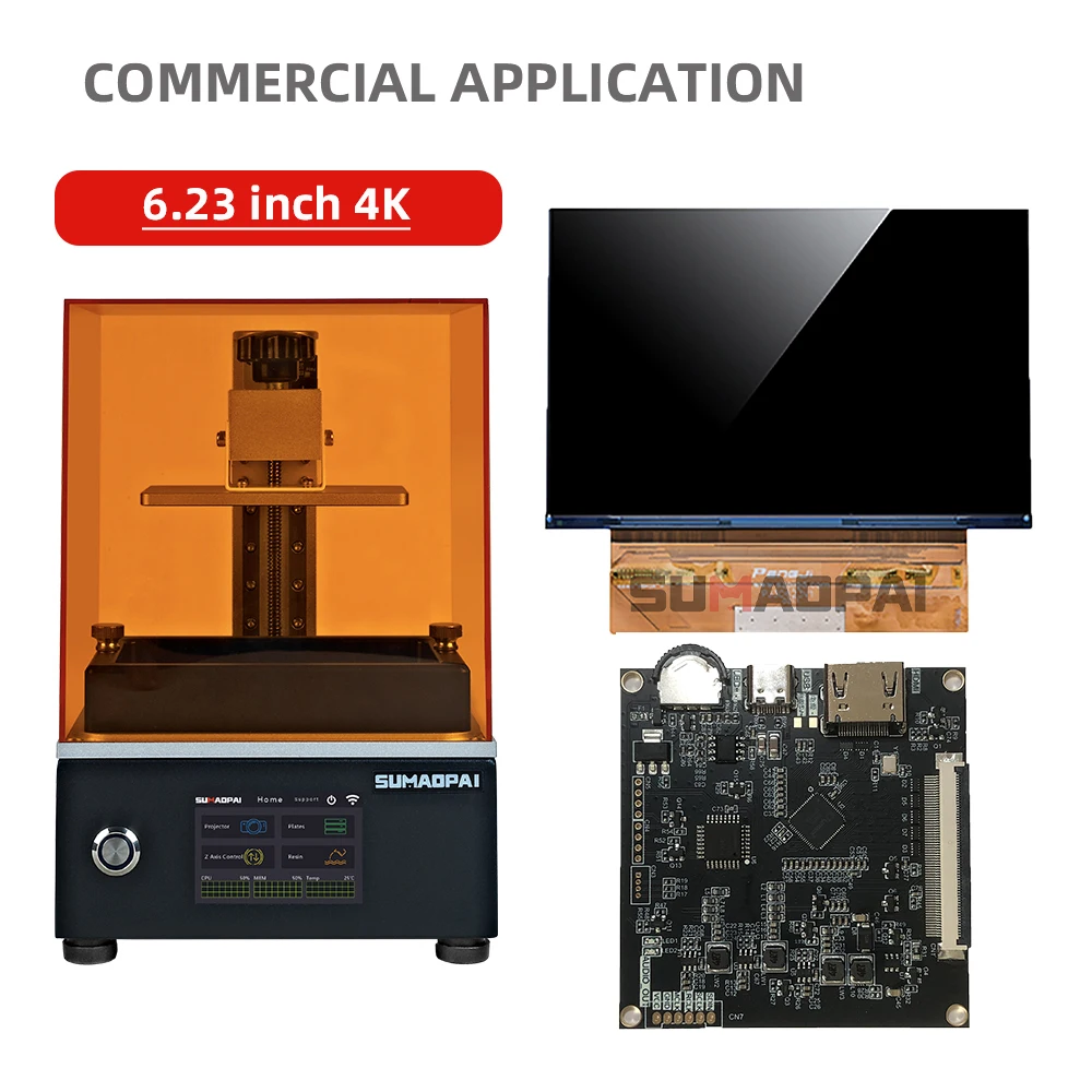 Photopolymer Resina Jóias Grau Impressora 3d Mono Tela Lcd Pj3d623vl Cura Luz 405nm Original Faça Você Mesmo 6.23 4k - Imagem 4