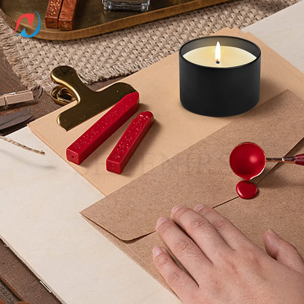 Sheenirs 캔들 캔 캔들 항아리, 슬립온 뚜껑이 있는 금속 원형 보관 용기, DIY 캔들 빈 틴 캔들, 8 oz, 24PCs