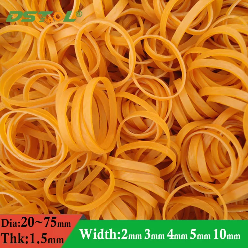 

Strong Elastic Yellow Rubber Bands Stretchable Latex Rings For Home Office Stretchable Band Diameter 20~75mm Width 2 3 4 5 10mm