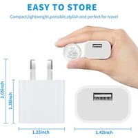 1/5Pcs One Port Universal Travel 5V 2A USB AC Wall Home Charger Power Adapter AU Plug Phone Charging Head Australian Standard - Image 2