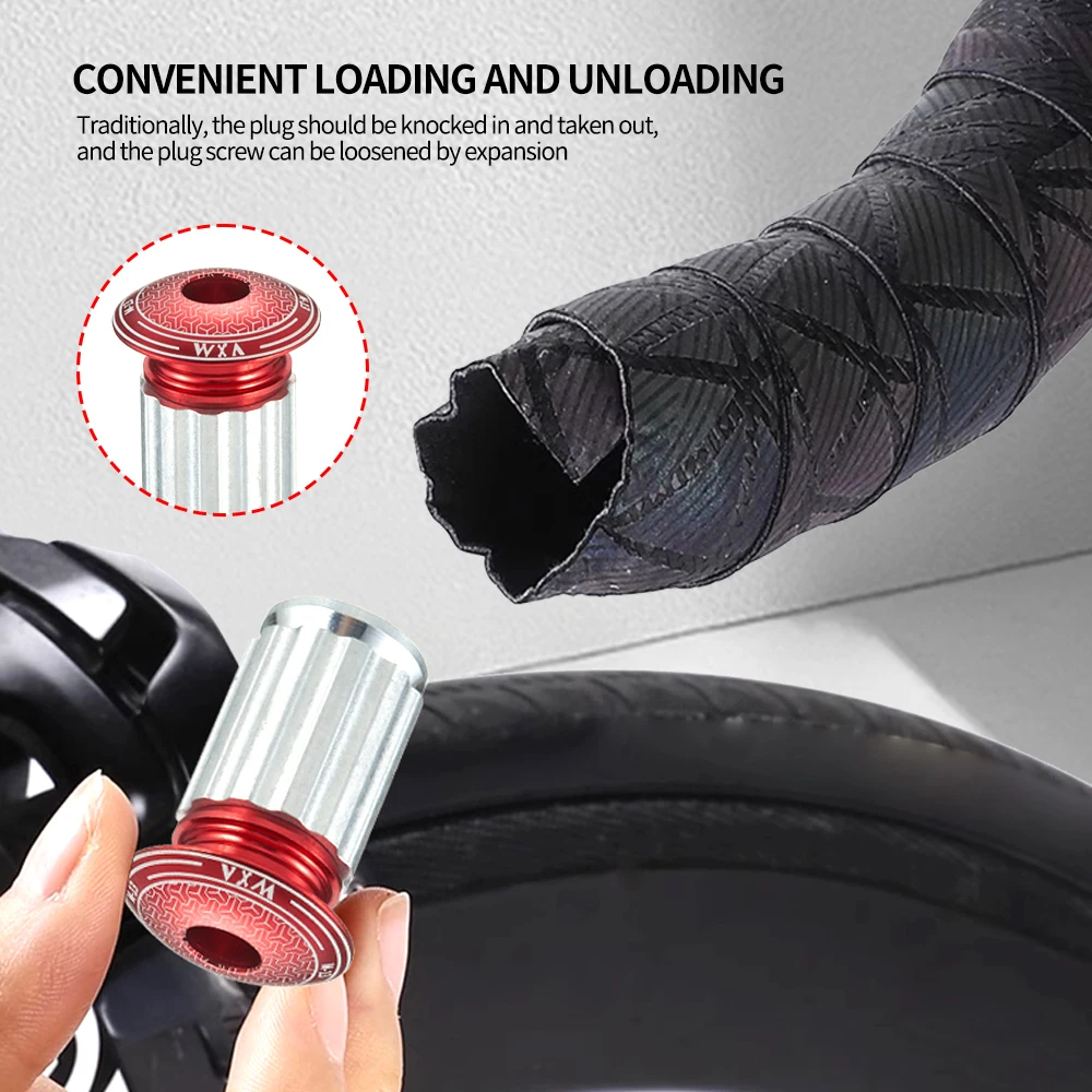 Bicycle Handlebar Bike Accessory VXM Bicycle Handlebar End Plugs Aluminum For MTB Bike Road Cycling Handle Bar GripWaterproof Cap Dust cover Multi Bicycle Parts
