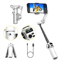 AOCHUAN Smart X2 Handheld Gimbal 3 Axis Stabilizer Built-in 20cm Extension Rod LED Display Phone Holder For iPhone Smartphone