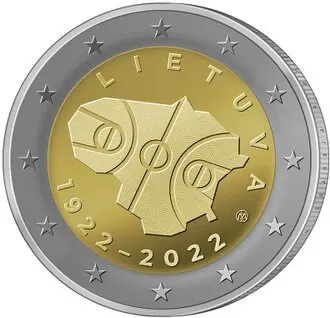 Lituania 2022 Centenario Di Pallacanestro Brasiliano 2 Euro Moneta Commemorativa Bimetallica A Due Colori