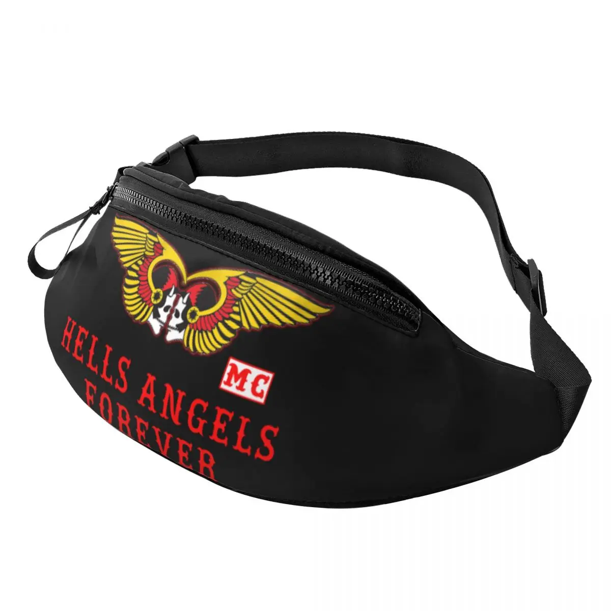 

Hells Angels Forever Strap Bag Accessories Trendy For Unisex Brotherhood Motorcycle Club Dumpling Bags