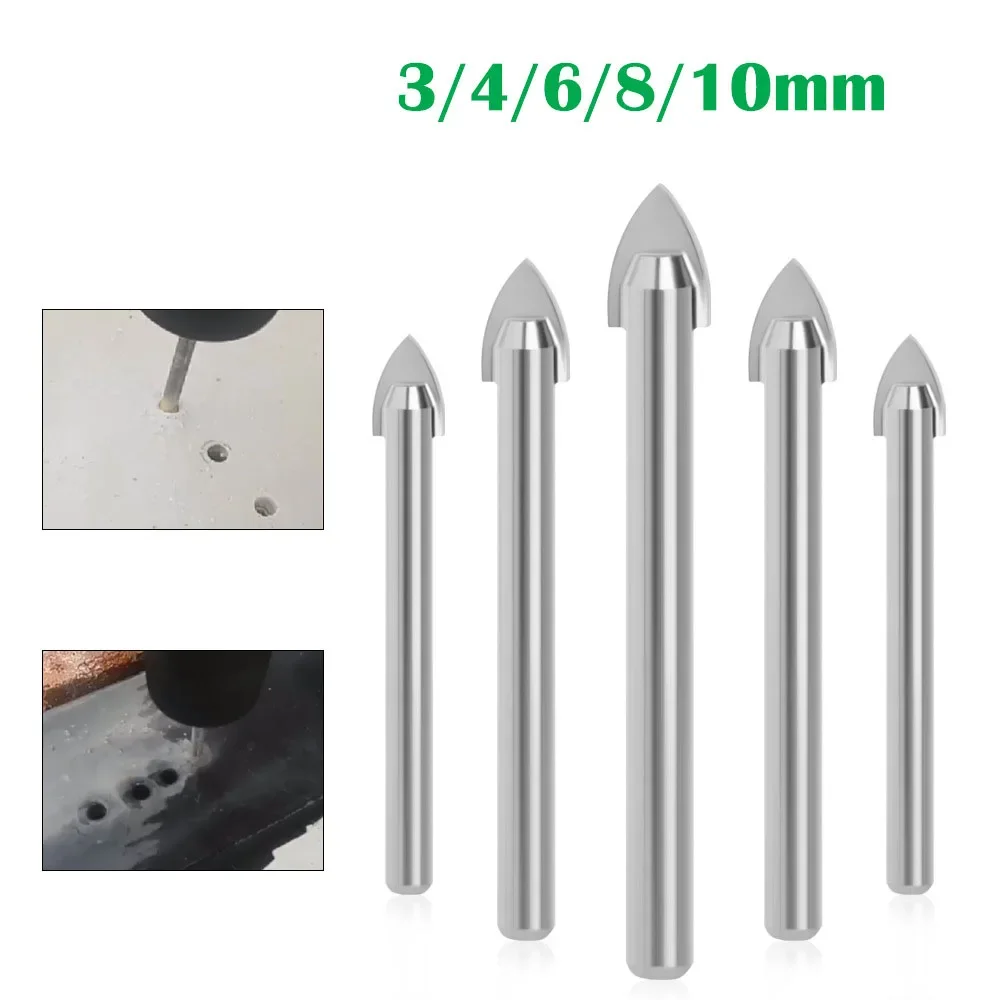 

5PCS Glass Marble Porcelain Spear Head Ceramic Tile Drill Bits Set Spade Drill Bit Set for Ceramic Wall Concrete Hole Opener