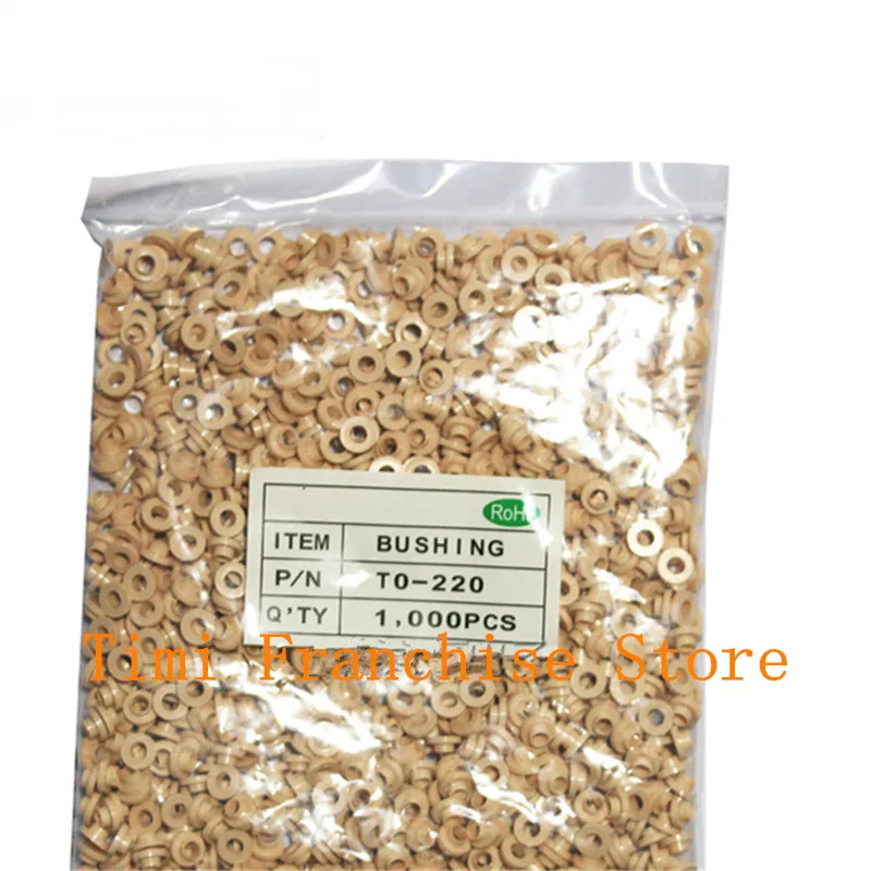 TO-220 insulation tablets circle M3 transistor pads Bushing TO-247 Plastic Insulation Washer TO-3 insulating film transistor insulating film 1000pcs