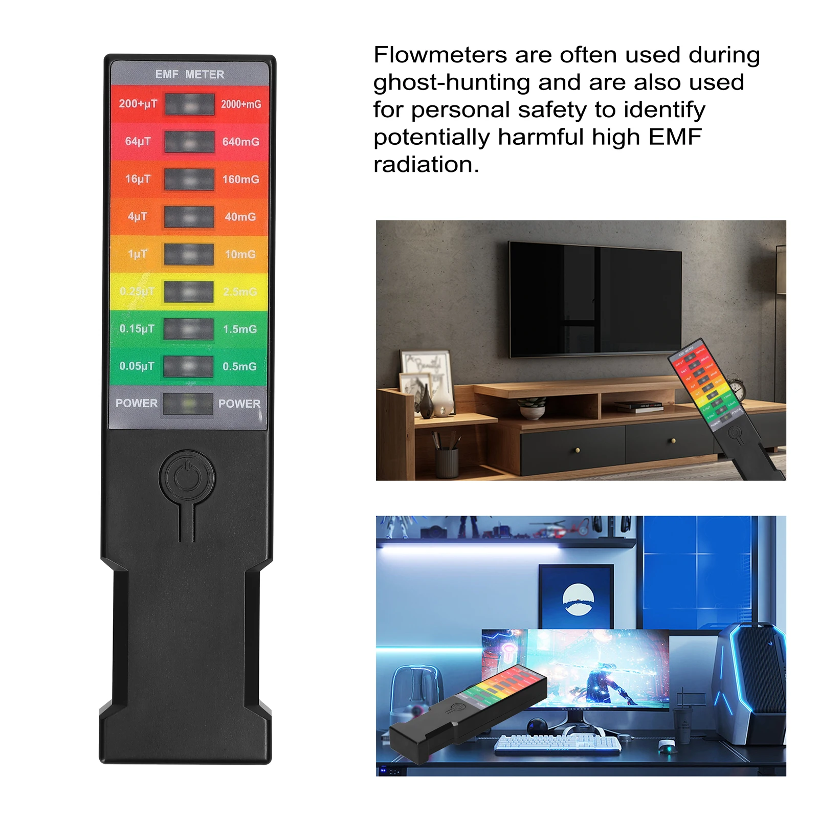Handheld Digital LCD Electromagnetic Field Radiation Detector
