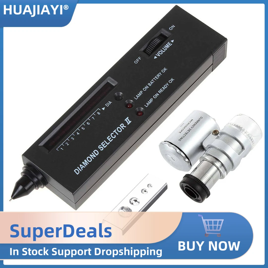 HMKIS Diamant-Teststift Mit 60-facher Lupe - Profi Diamanttester Für Schmuck