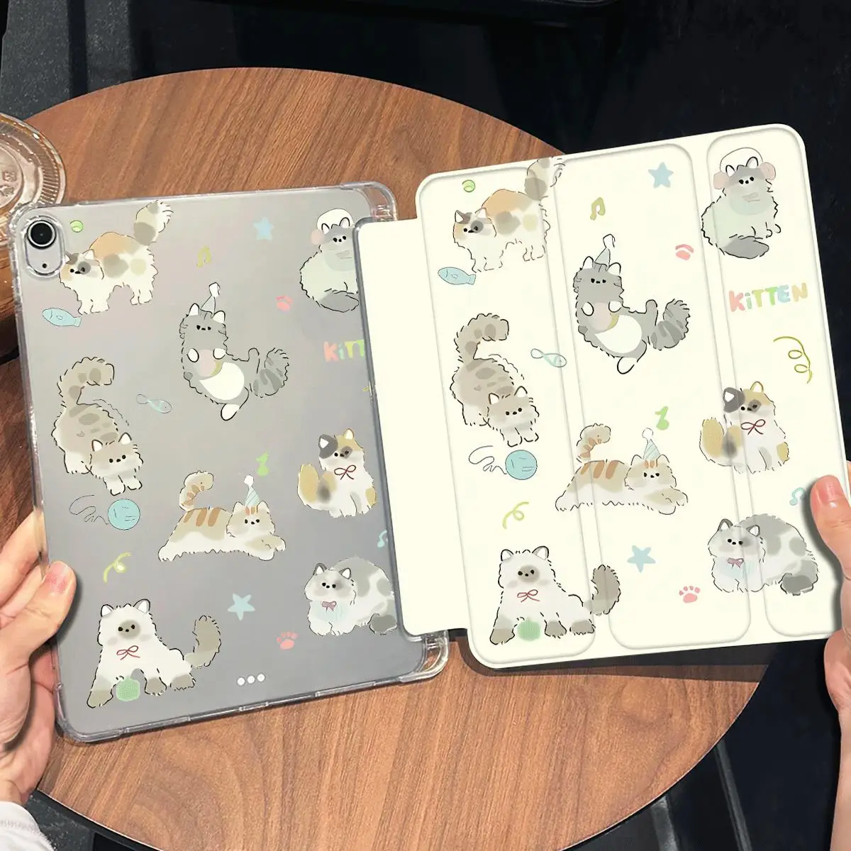 Adorable Cat Design Tablet Case Cover